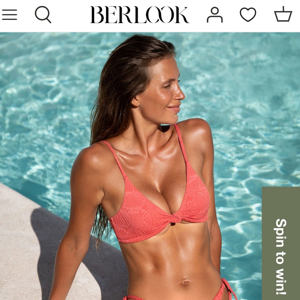 Berlook Vibrant Coral Bikini TOP